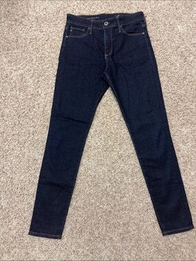 AG Farrah Skinny Ankle Jeans Size 26 Dark Indigo Stretch Designer Denim